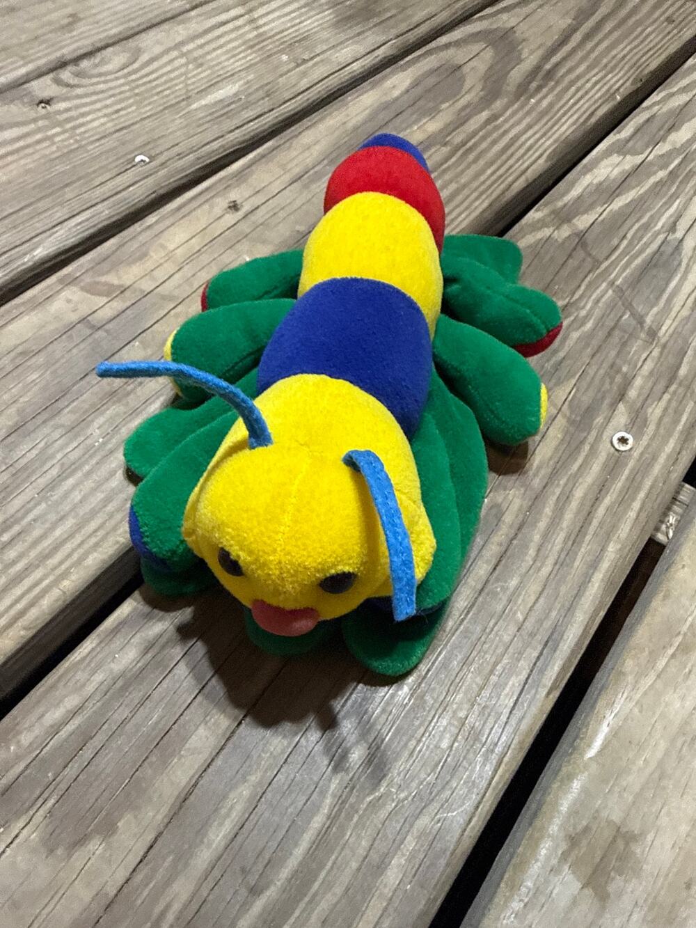 1994 Vintage plush creations multicolor caterpillar glove hand puppet!